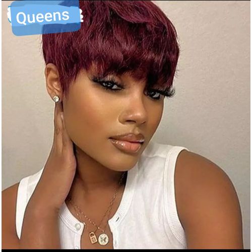 Burgundy Pixie Cut Rihanna Wig Item | Buy Burgundy Pixie Cut Rihanna Wig | SPOP Enterprise Global